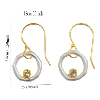 Aurielle™ | Vintage Gold and Silver Earrings with Zirconia