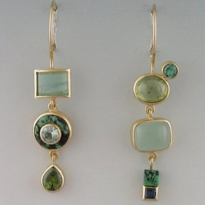 Emeralda™ | Vintage Green Drop Earrings for Women