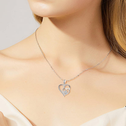 Inolt™ | Silver Paw & Heart Necklace