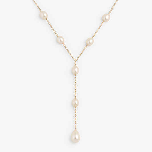 Evelina™ | Women’s Vintage Dangling Pearl Necklace