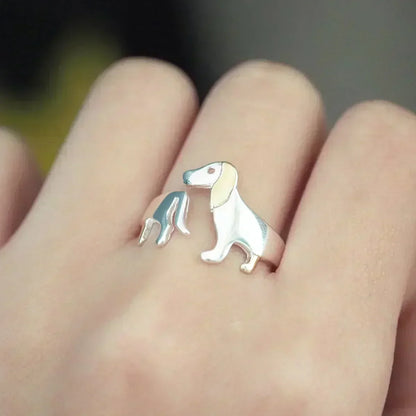 Tillsley™ | Adjustable Ring with Dachshund Symbol