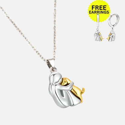 Wynter™ | Hug Pendant with Matching Earrings