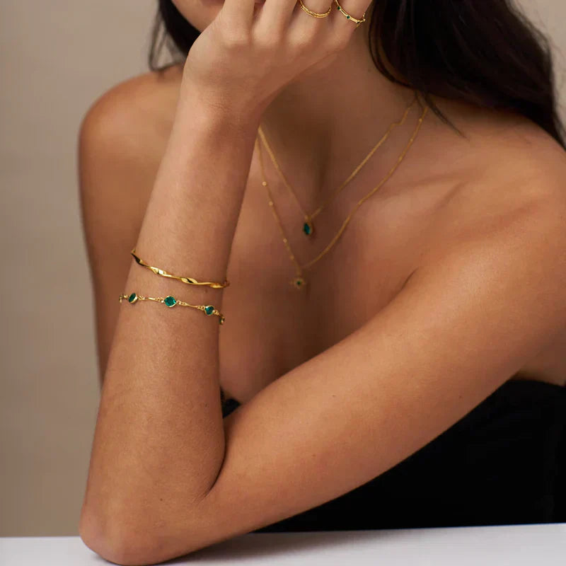Emeralda™ | Gold Link Bracelet